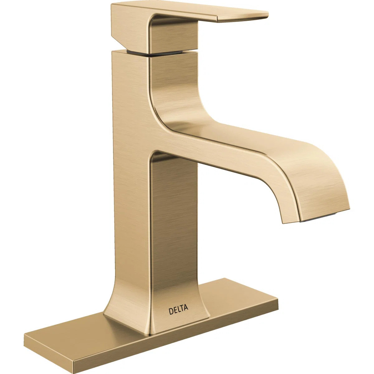 Velum Single Hole Curved Bathroom Faucet with Drain Assembly, Single Handle Bathroom Sink Faucet ... | Wayfair North America