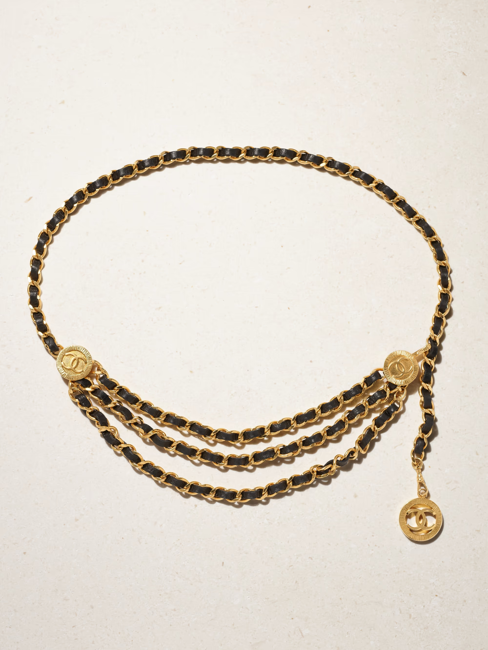 Gold-plated and leather chain belt | NET-A-PORTER (UK & EU)