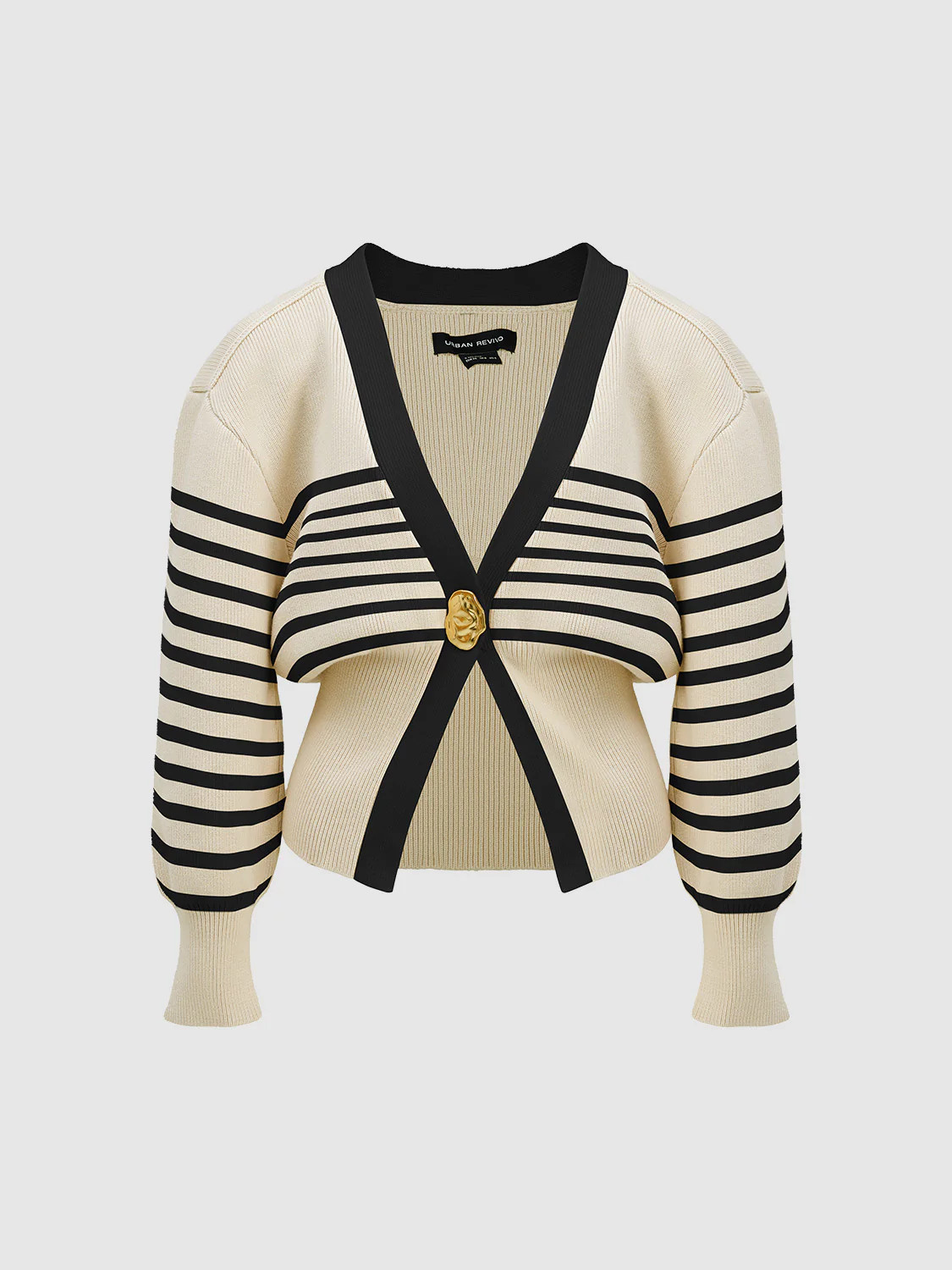 V-Neck Knitted Cardigan | Urban Revivo