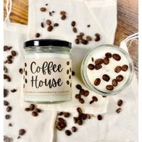 Coffee House Soy Candle Bar Decor Scented Espresso Beans Wake Up Highly Fall Candles | Etsy (US)