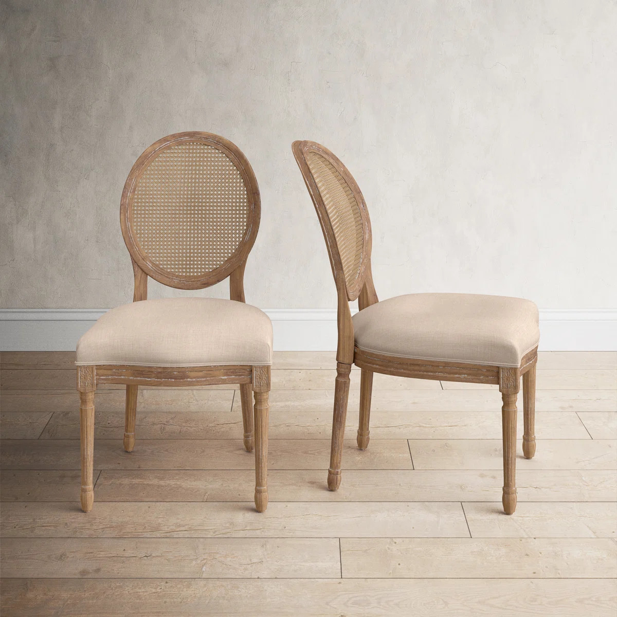 Pelaez 20" Wide Dining Chair with Cane Back (Set of 2) | Birch Lane