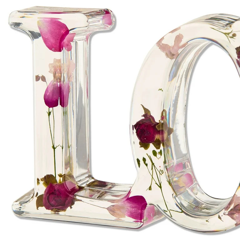 Floral Love Tabletop Decoration, Multicolor, 3", Valentine's Day by Way To Celebrate | Walmart (US)