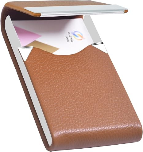 Business Card Holder with Ultra Slim Design,Business Card Case with Premium PU Leather, Suit Pock... | Amazon (US)