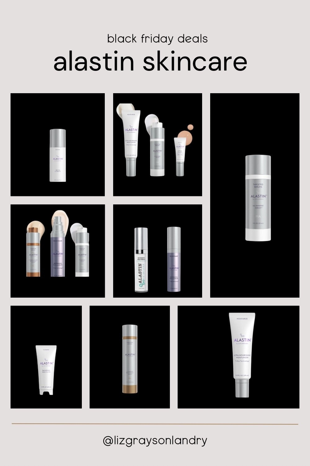 Alastin skin care BLACK FRIDAY EVENT:
25% OFF! Unwrap 25% off orders $125+ plus FREE 2-day shipping on all orders. Use code BLACKFRIDAY25 at checkout.

#LTKOver40 #LTKSaleAlert #LTKCyberWeek