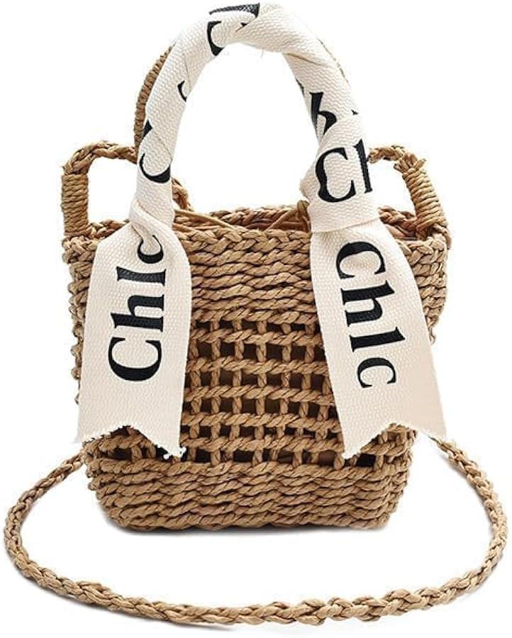 Eiyye Straw Crossbody Bag for Women - Mini Handwoven Purse with 45’’ Shoulder Strap, Cute Let... | Amazon (US)