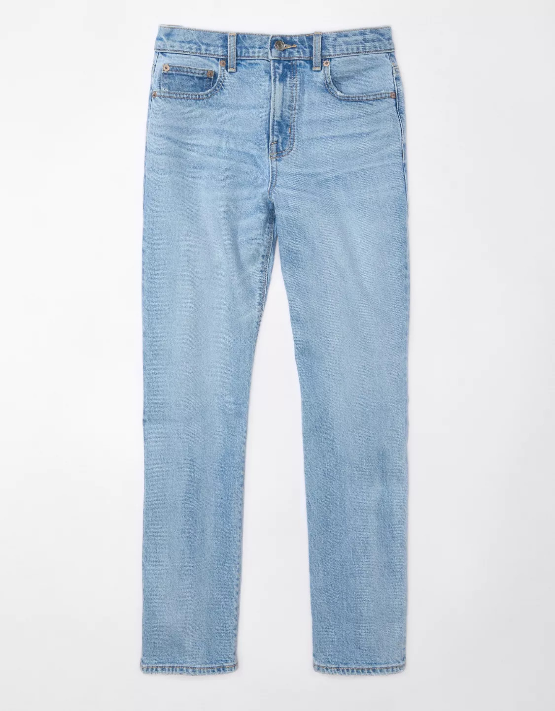 AE Stretch Super High-Waisted Ankle Straight Jean | American Eagle Outfitters (US & CA)