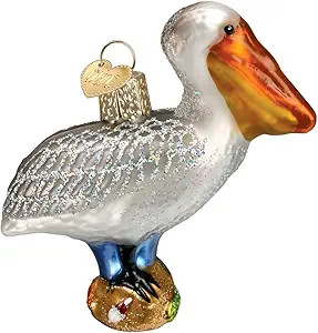 Old World Christmas Bird Watcher Collection Glass Blown Ornaments for Christmas Tree Pelican | Amazon (US)
