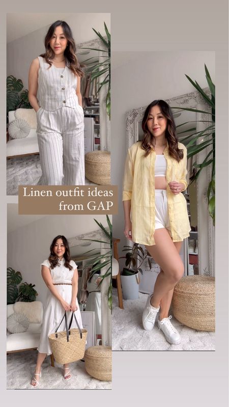 Linen is the fabric of the season! Here are 3 linen outfit ideas from @gap: trouser & vest set, shorts & button down shirt and a linen dress. Which one is your favorite? 

#ad #gapcanada #howyouweargap 




#LTKsalealert #LTKSeasonal #LTKtravel
