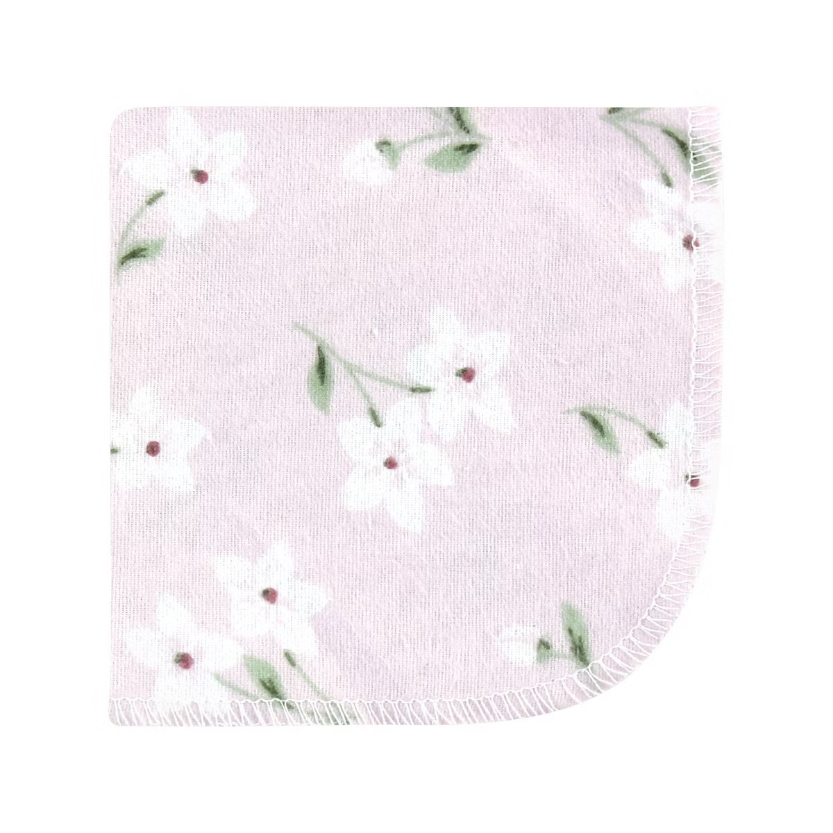 Hudson Baby Infant Girl Flannel Cotton Washcloths, Purple Dainty Floral 12 Pack, One Size | Target