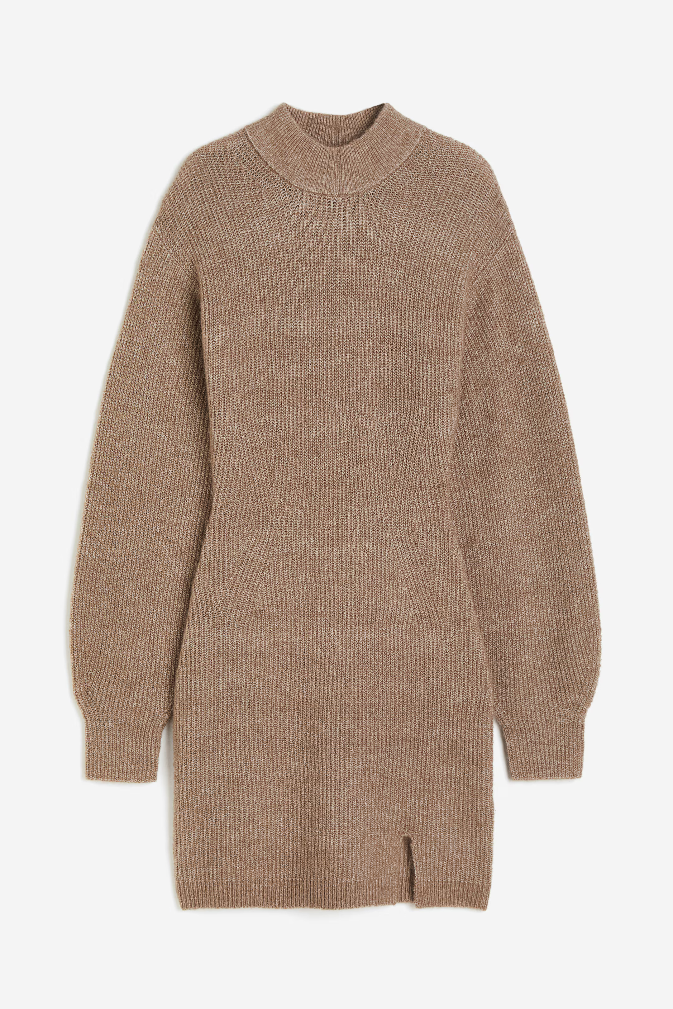 Knitted turtleneck dress - Beige - Ladies | H&M GB | H&M (UK, MY, IN, SG, PH, TW, HK)