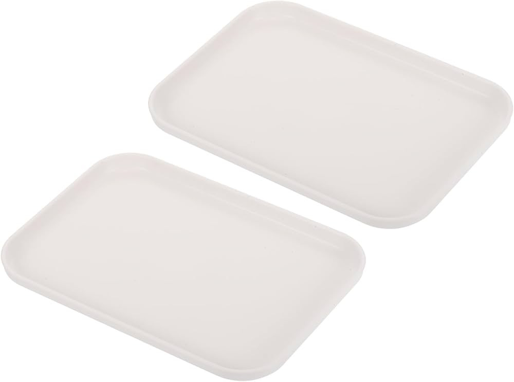 PATIKIL 9x7 Fast Food Tray, 2 Pack PP Plastic Reusable Multi-Purpose Non-Slip Rectangle Serving T... | Amazon (US)