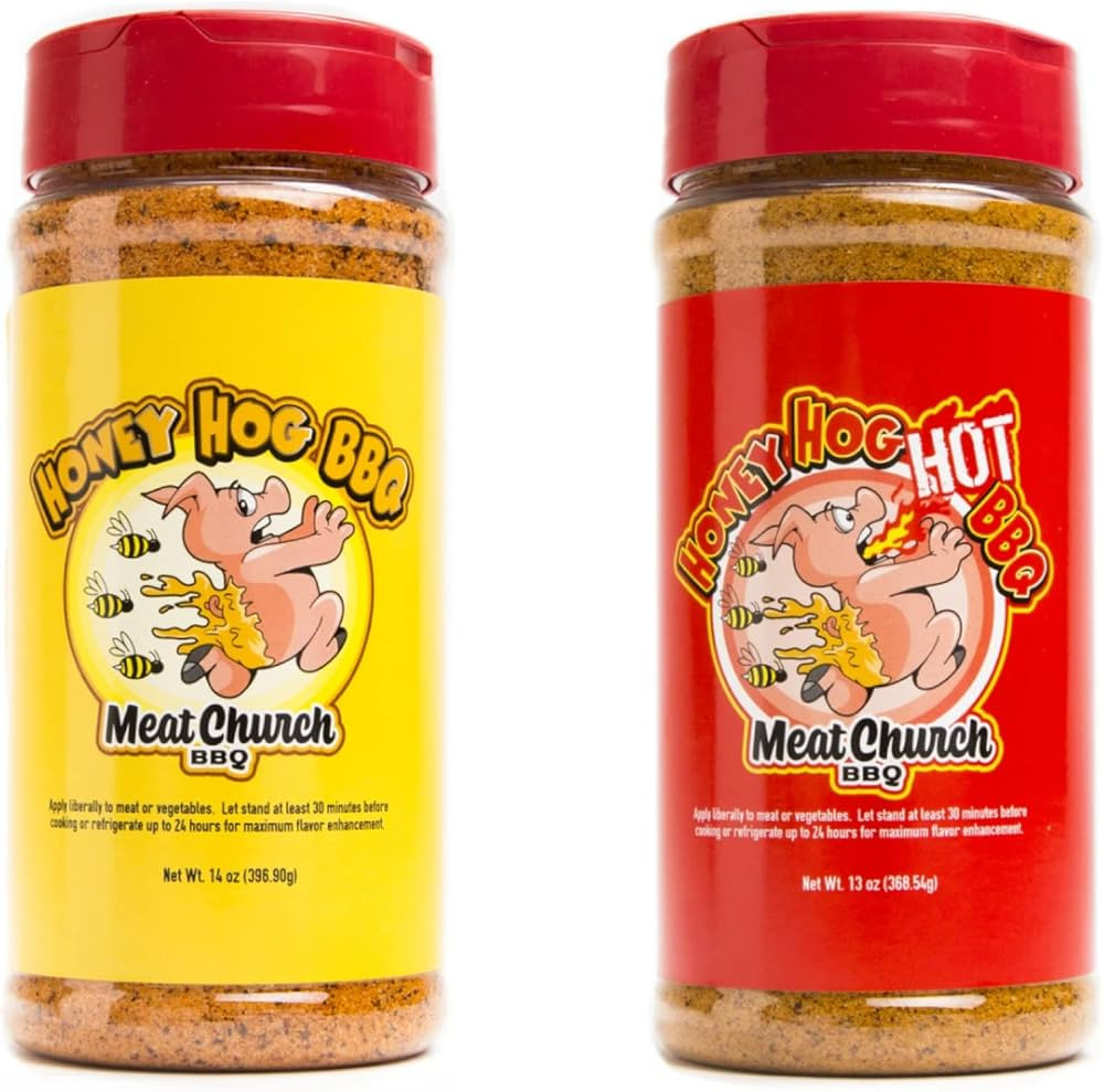 Meat Church Honey Hog BBQ Rub Combo: Honey Hog (14 oz) and Honey Hog Hot (13 oz) BBQ Rub and Seas... | Amazon (US)