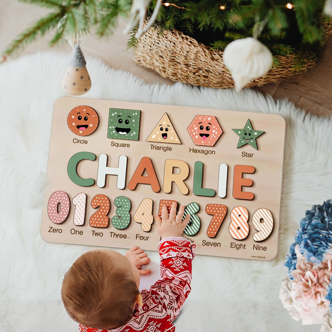 Wooden Personalized Name Puzzle | Personalized Busy Board Puzzle | Baby Girl and Boy Gifts | Kid ... | Etsy (US)