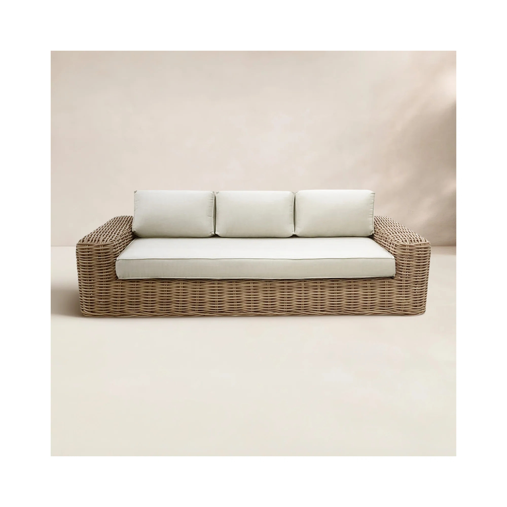 Admiral 89'' Wide Rectangle Patio Sofa with Cushions | Birch Lane