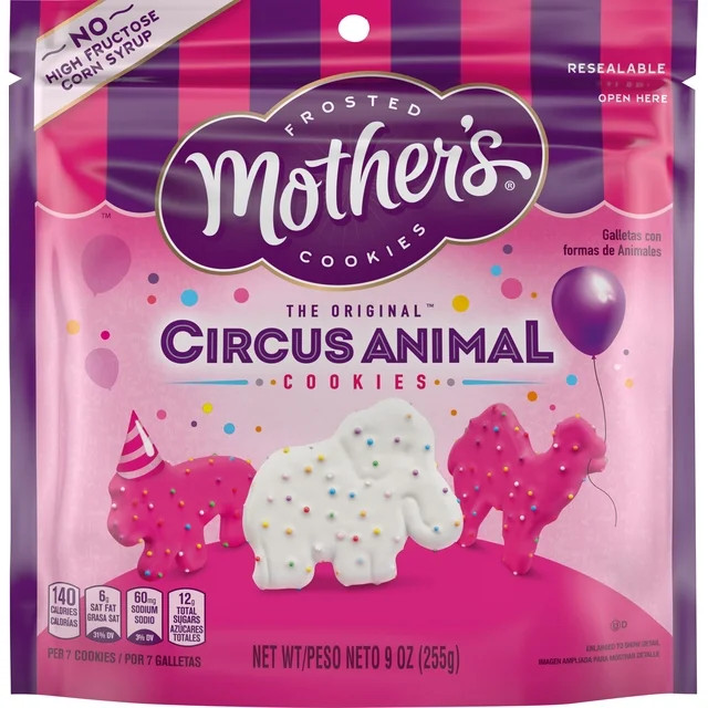 Mother's Circus Frosted Animal Cookies 9 Ounce Bag | Walmart (US)