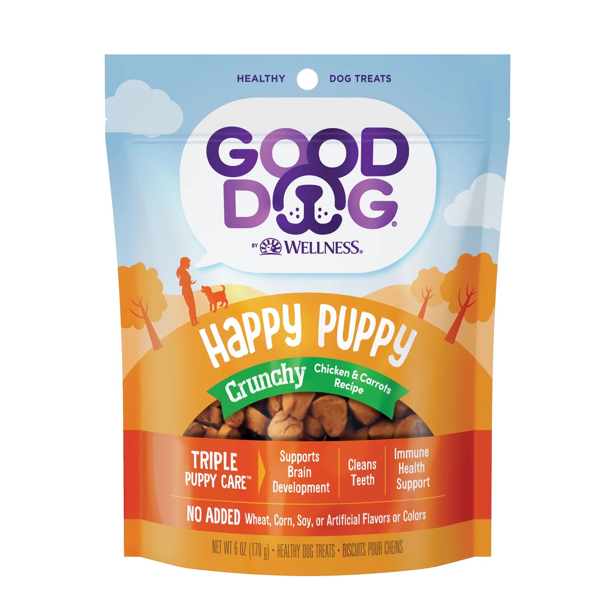 Good Dog by Wellness Happy Puppy Treats Chicken & Carrots Recipe, 6 oz Bag - Walmart.com | Walmart (US)