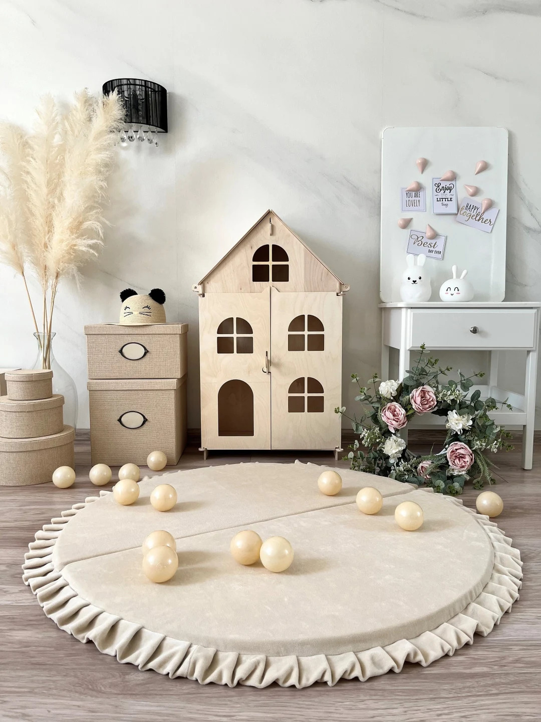 Velvet Foldable Play Mat Padded Play Mat Play Mat for - Etsy | Etsy (US)