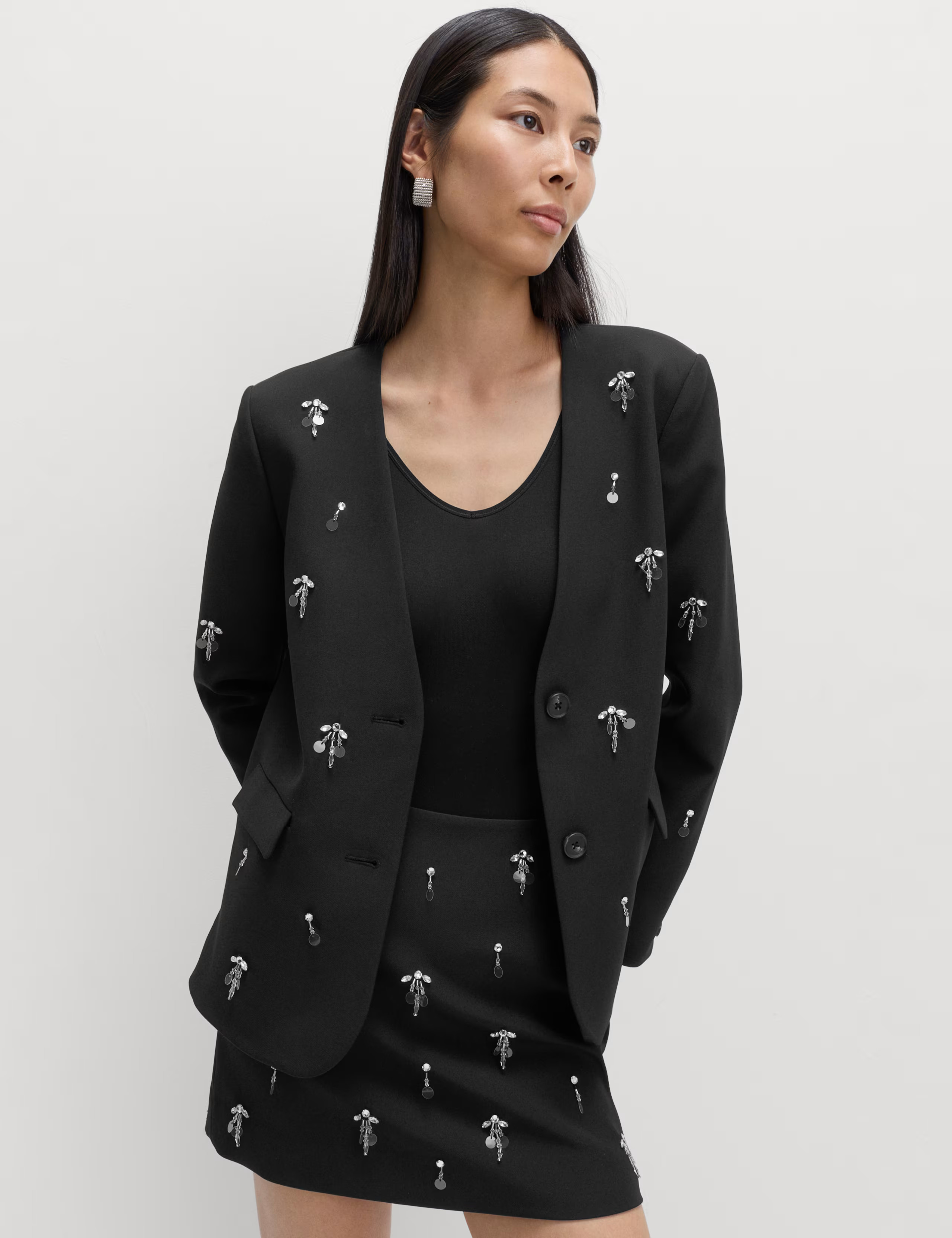 Disc Embellished Mini A-Line Skirt | Marks & Spencer (UK)