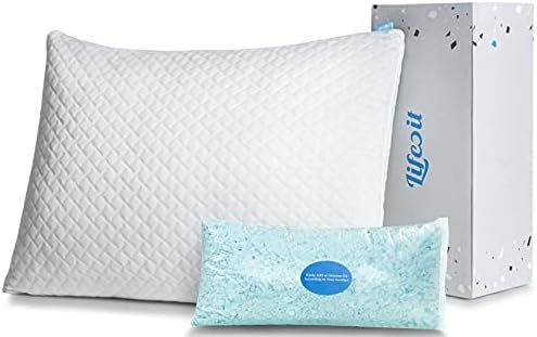 Lifewit Shredded Memory Foam Pillow, Adjustable Bed Pillow for Sleeping, Hypoallergenic Cooling P... | Amazon (US)