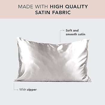 Kitsch Satin Pillowcase with Zipper for Hair & Skin, Softer Than Silk Pillow Cases Queen, Wrinkle... | Amazon (US)