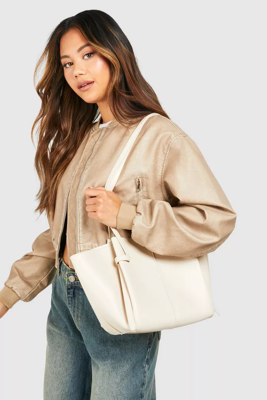 Ruched Detail Tote Bag | Boohoo.com (UK & IE)
