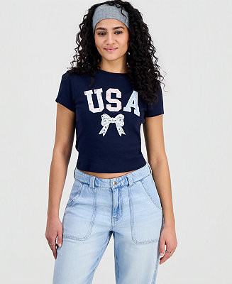 Self Esteem Juniors' USA Cotton Short-Sleeve Baby T-Shirt - Macy's | Macy's