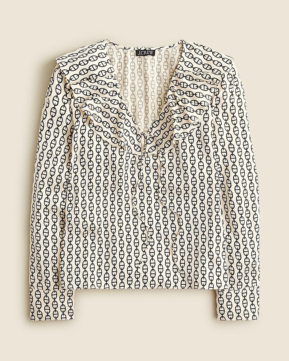 Goldie top in chain-print satin | J. Crew US