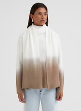 Beige Ombre Roll Neck Knitted Jumper With Scarf – Zina | 4th & Reckless