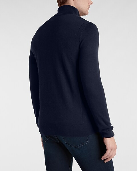 Solid Merino Wool Turtleneck Sweater | Express