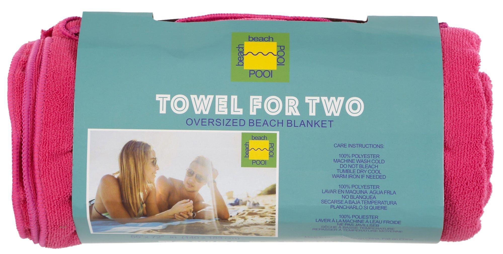 Towel For Two Oversized Beach Blanket - Pink-pink-4306960767866  | Burkes Outlet | bealls