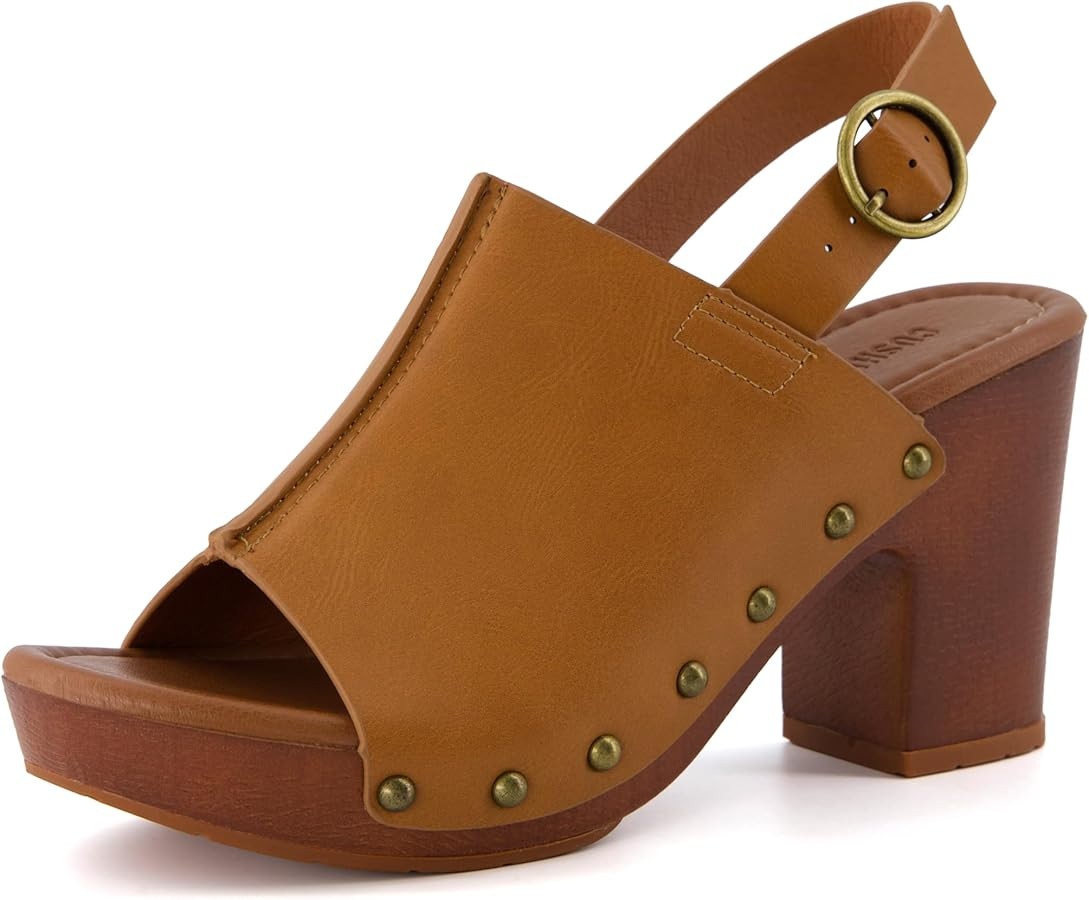 CUSHIONAIRE Women's Sisi Faux Wood Sandal +Comfort Foam & LiteSole Technology, Wide Widths Availa... | Amazon (US)