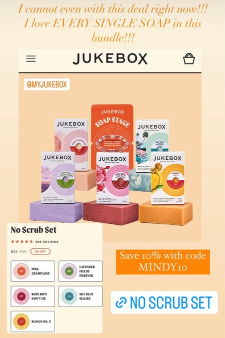 I cannot live without my Jukebox soap!!!  This set is a great deal and save an additional 10% with code MINDY10 🫶🏼❤️🫶🏼

#LTKfindsunder50 #LTKover40 #LTKbeauty