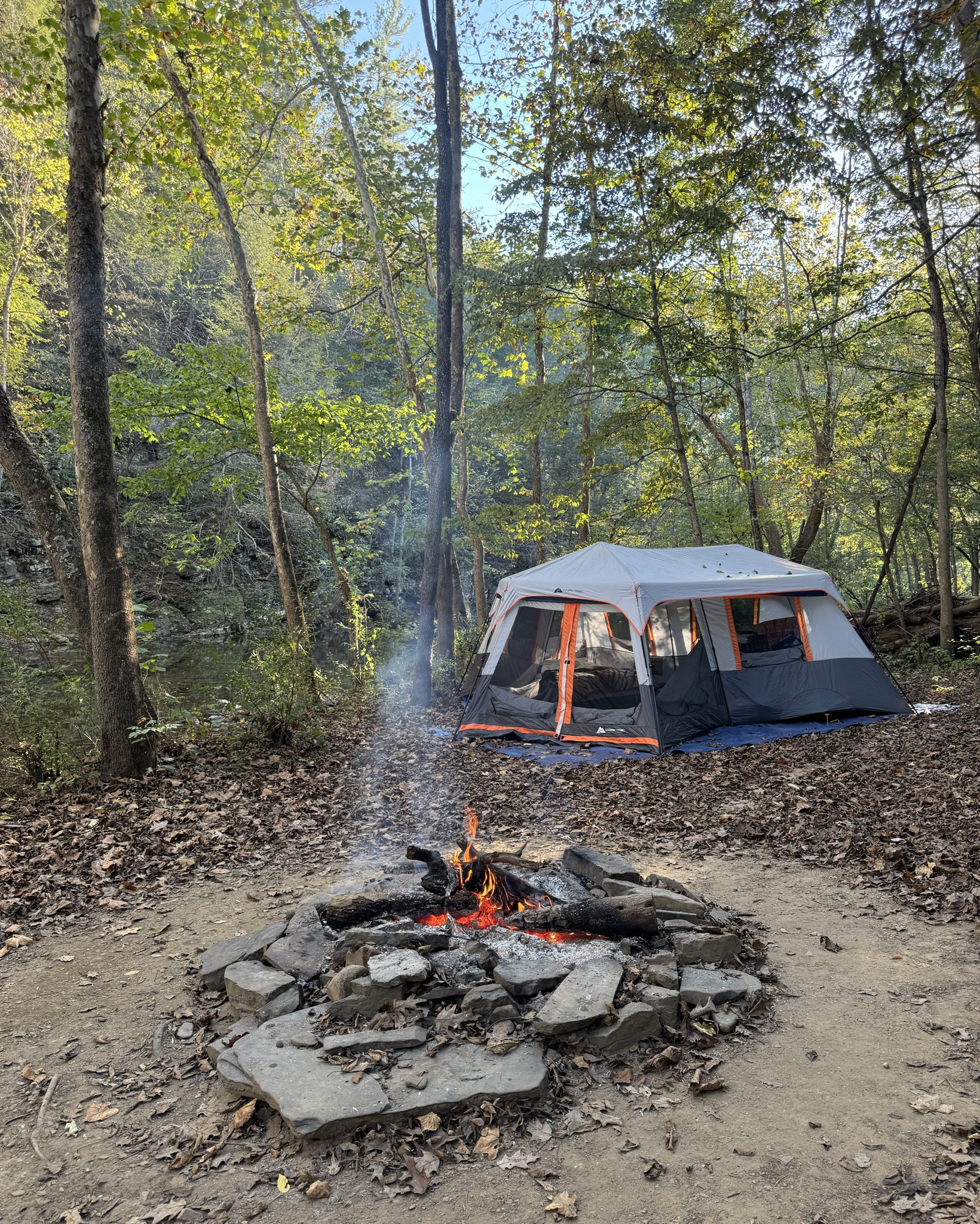 Ozark Instant Pop-Up Tent ✨ gives us so much room for our queen size air mattress and our dog crates. The sun room area gives you an amazing view of your surroundings. Used it in rain & wind and has held up perfectly! #tent #camping 

#LTKActive #LTKSeasonal