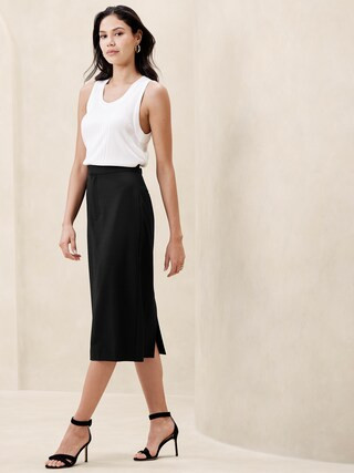 Sculpted Midi Pencil Skirt | Banana Republic Factory