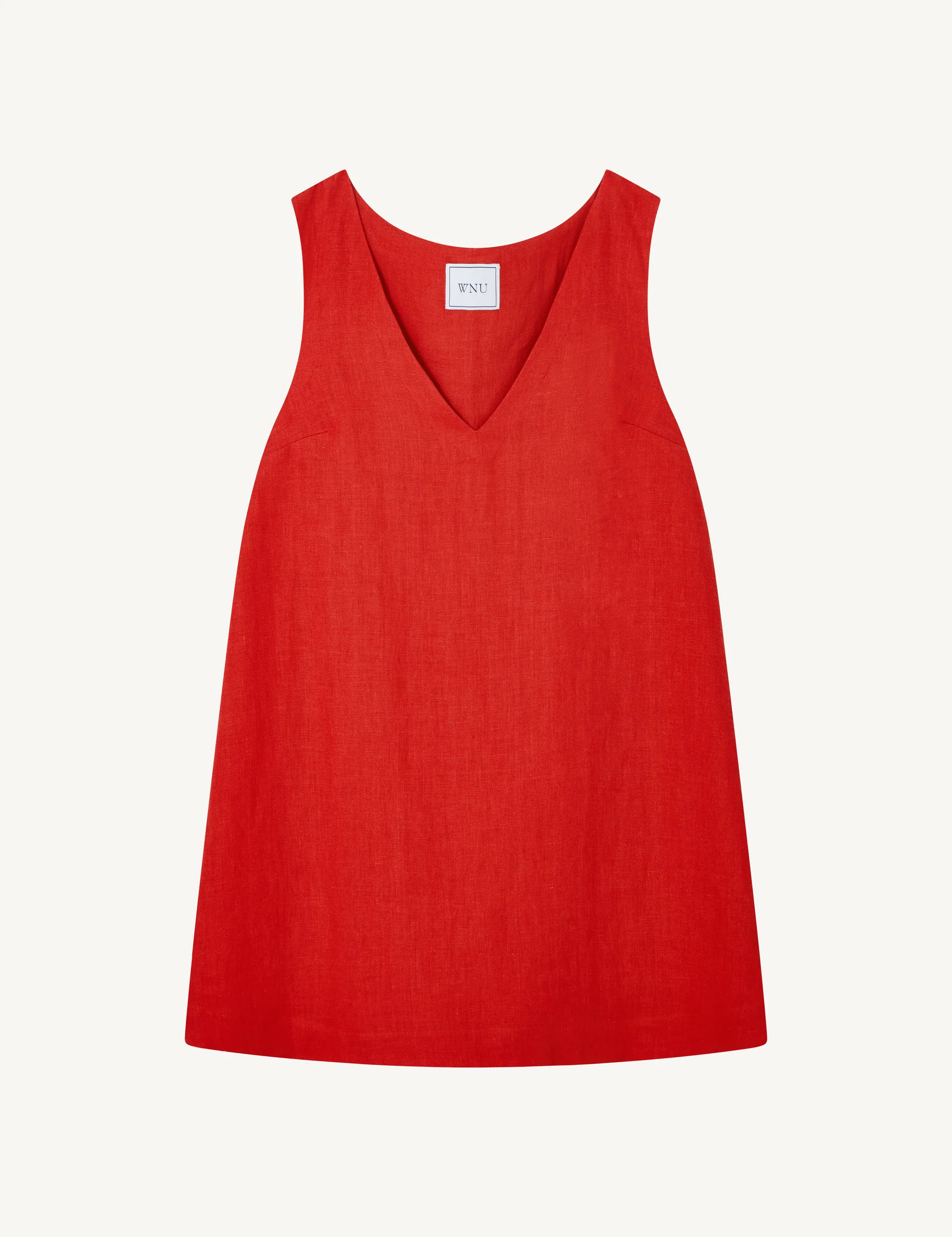 Sloane Dress: Linen, Red | With Nothing Underneath