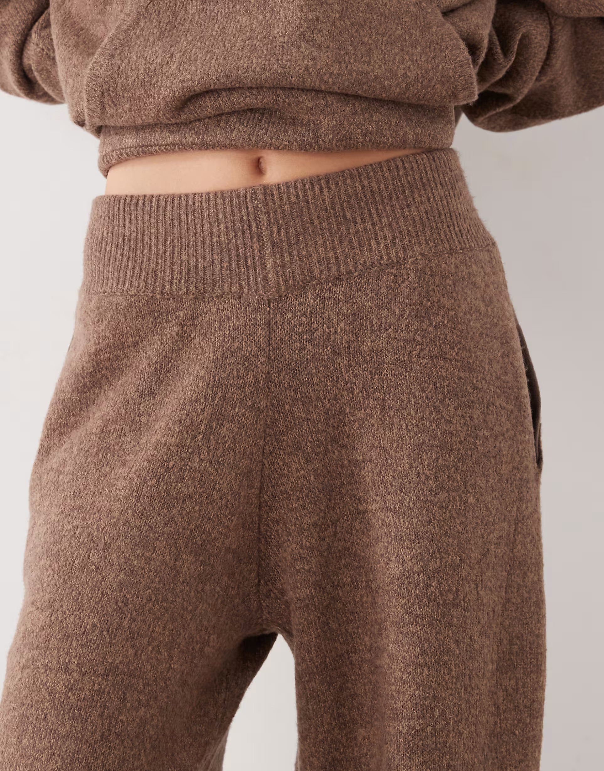 COLLUSION oversized knitted co-ord joggers in brown | ASOS | ASOS (Global)