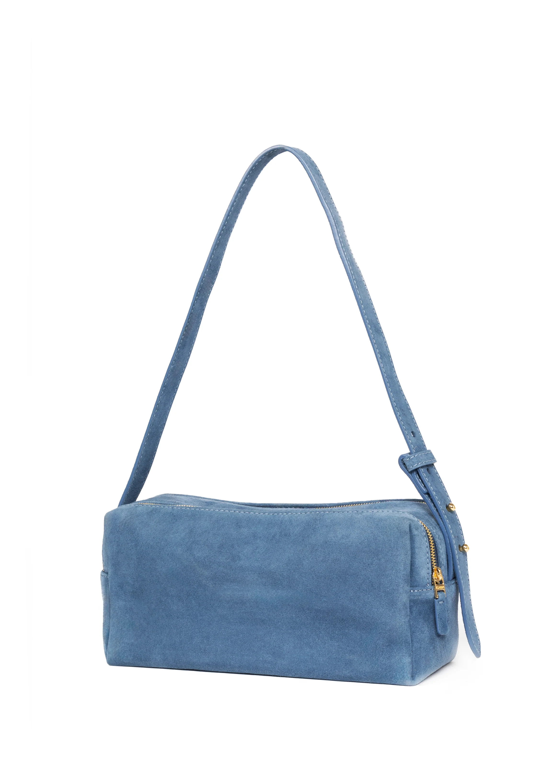Trousse Suede Marine - French Bags for Women - Elleme | Elleme