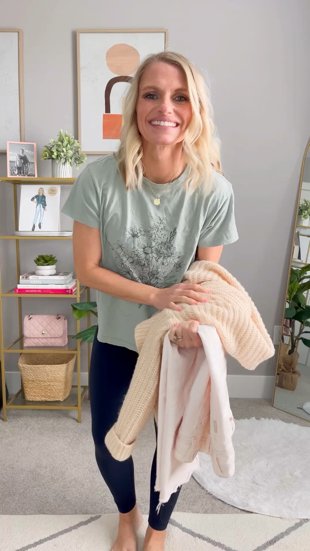 Cold weather spring outfit! 
Sweater- small
Pants- thrifted, I linked similar options 
Shoes- 7, sized down a half size
Coat- xs/petite

#LTKstyletip #LTKSeasonal #LTKVideo