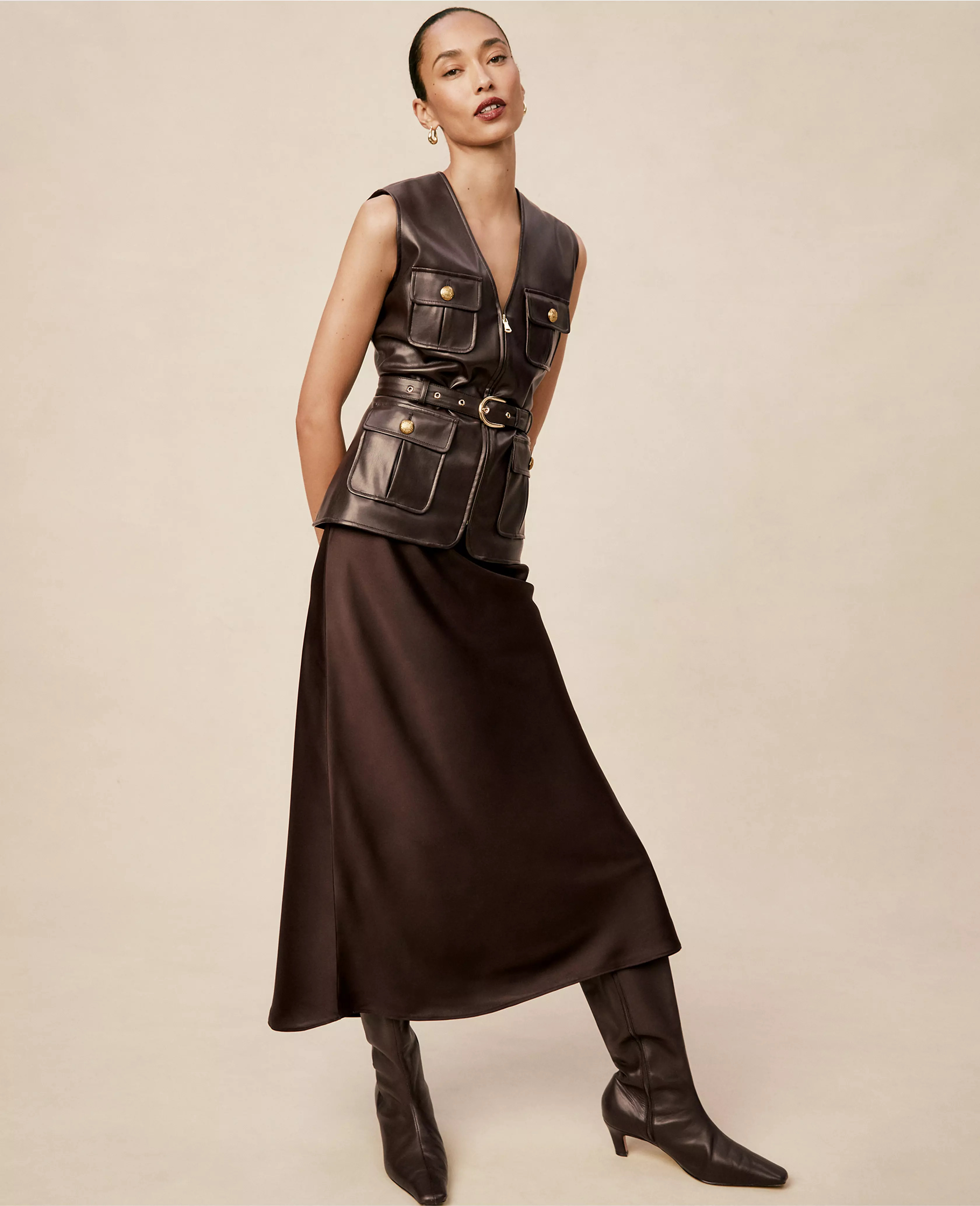 Satin Bias Midi Slip Skirt | Ann Taylor