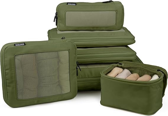 Compression Packing Cubes for Travel - Luggage Organizer Bags - Double Zipper Packing Cubes for S... | Amazon (US)