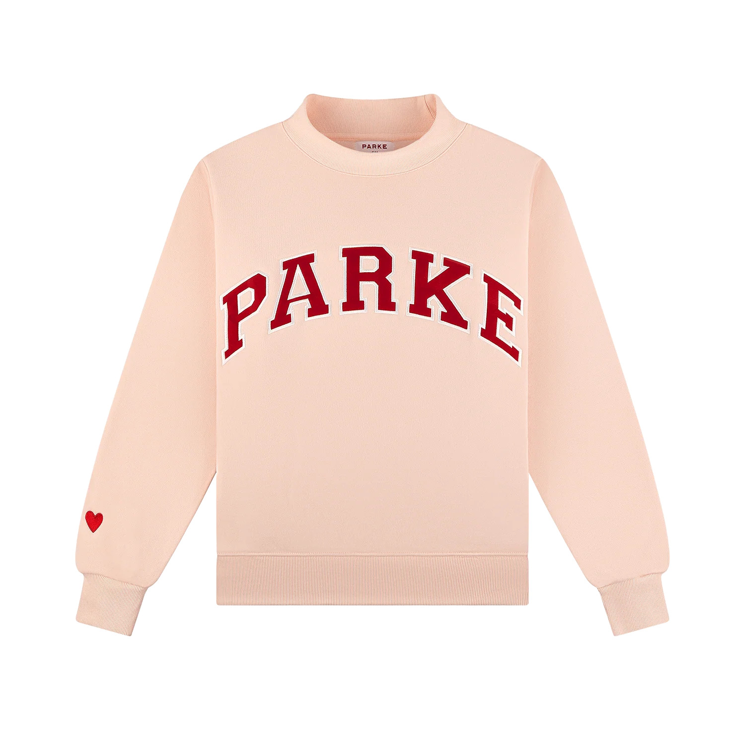 Preorder Valentine's Varsity Mockneck - Peony + Crimson | Parke