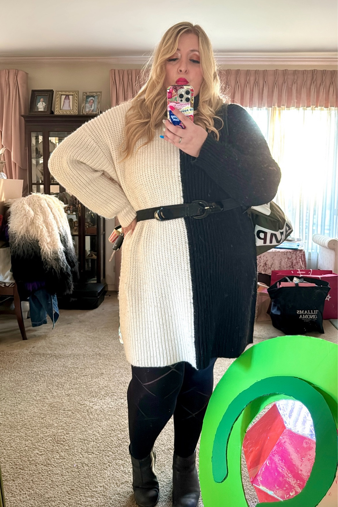 My favorite cozy black and white turtle neck sweater dress is on sale! 🖤🤍 I love dressing this up or down  

#LTKfindsunder50 #LTKstyletip #LTKplussize