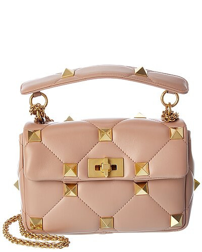 Roman Stud Medium Leather Shoulder Bag | Rue La La