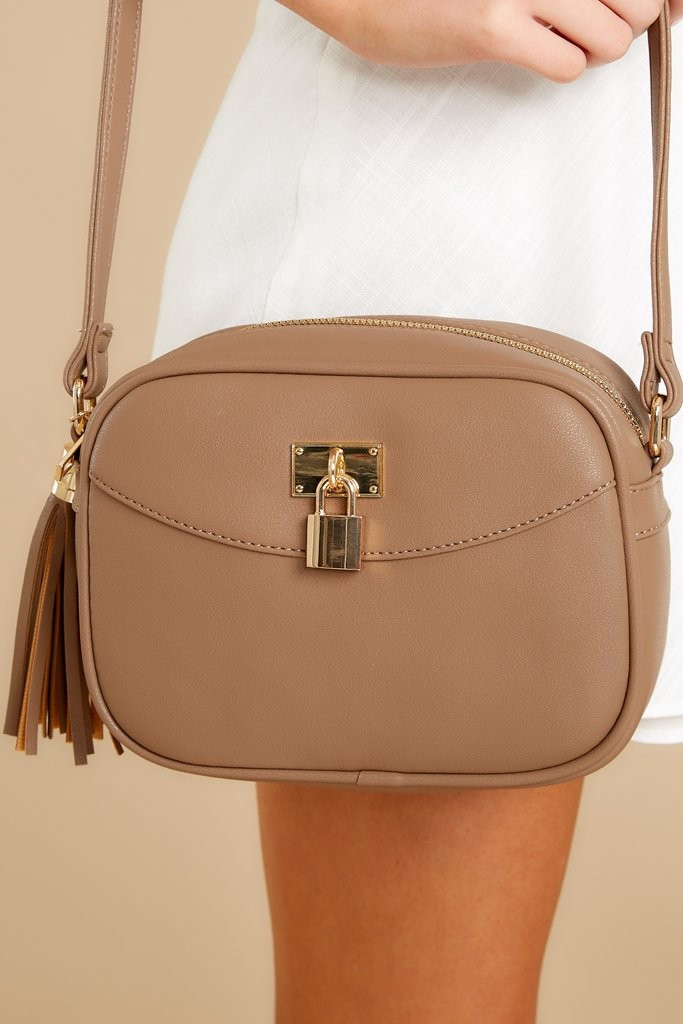 Most Of The Time Taupe Bag | Red Dress 