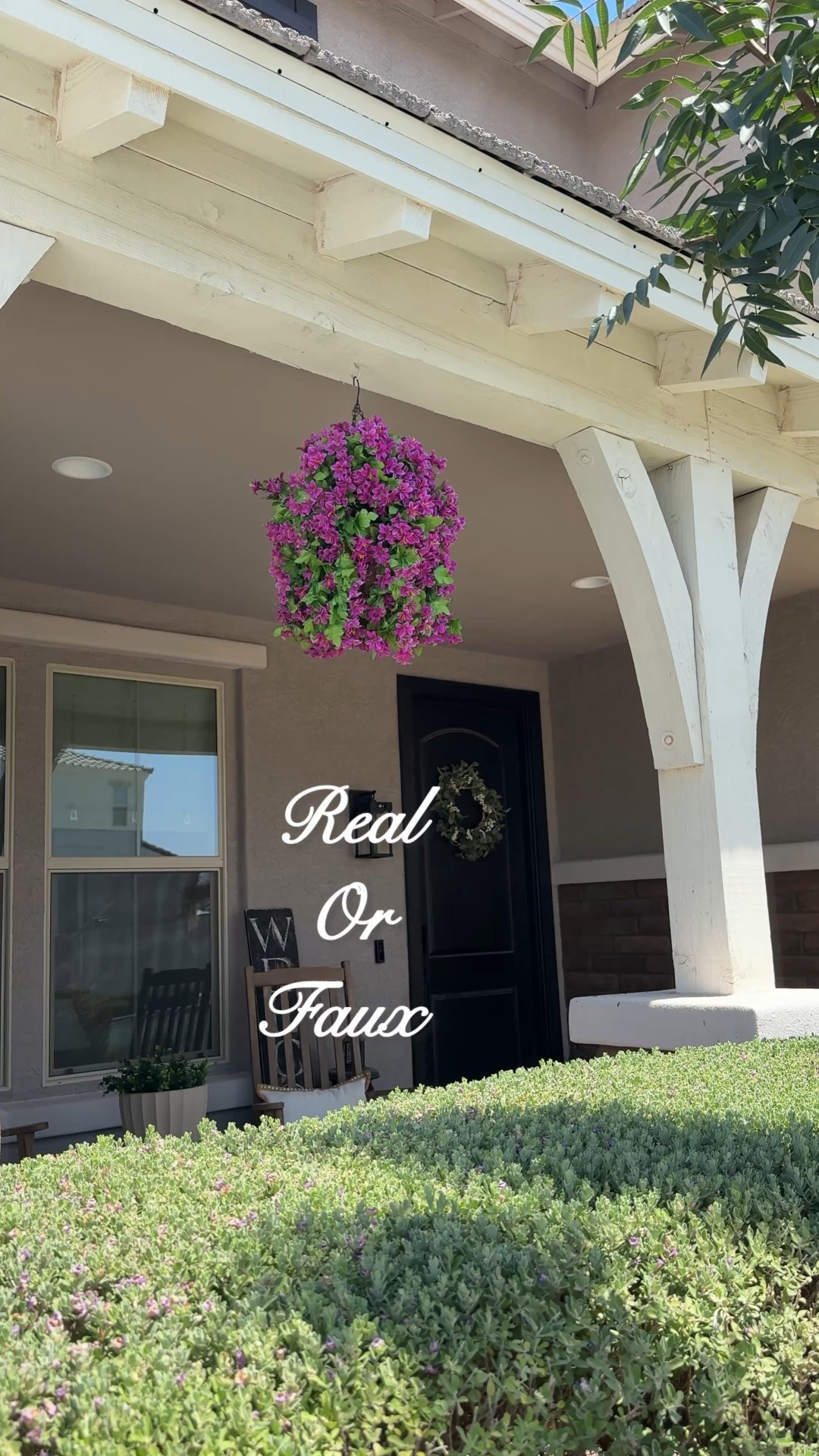 Faux outdoor florals, hanging basket with silk florals, UV resistant 

#LTKFindsUnder50 #LTKHome #LTKSeasonal