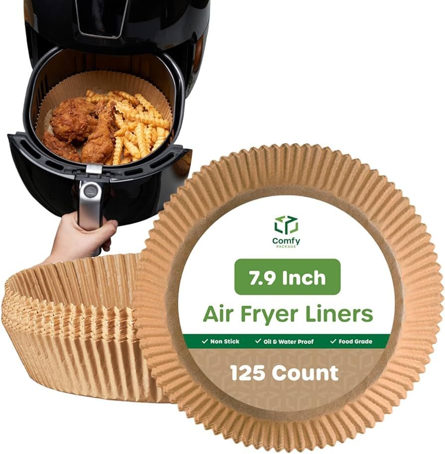 [125 Count] 7.9 Inch Disposable Round Air Fryer Liners, Non-Stick Parchment Paper Liners, Waterpr... | Amazon (CA)