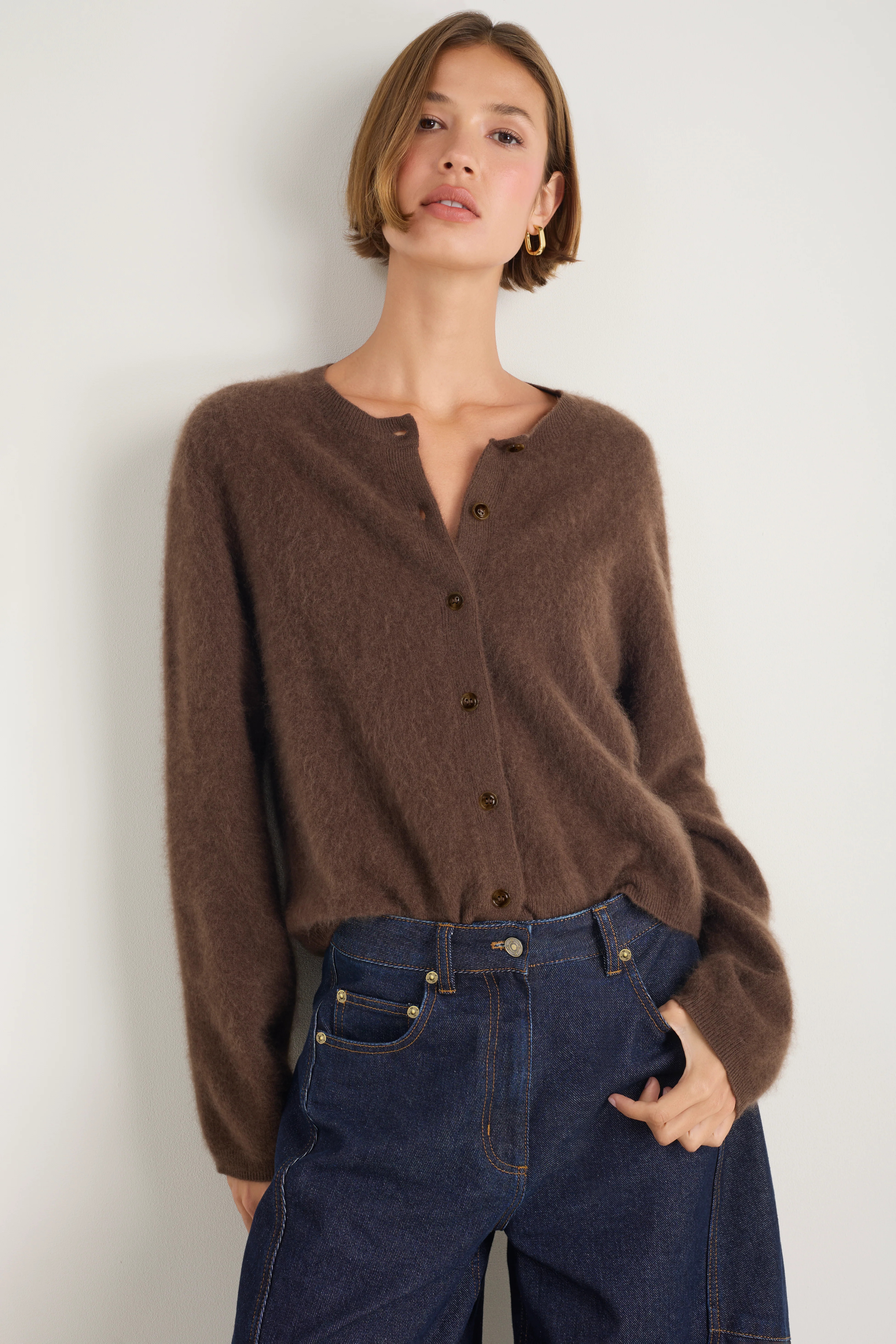 Amalie Cardigan - Cocoa | WYSE London