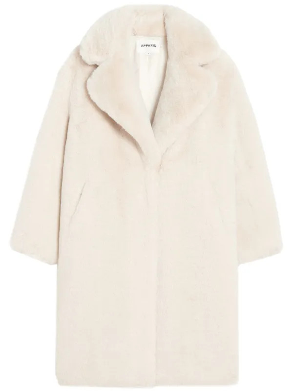 Apparis Steffi wide-lapels faux-fur Coat | Neutrals | FARFETCH | Farfetch Global