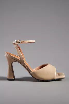Maeve Puffy Ankle-Strap Heels | Anthropologie (US)