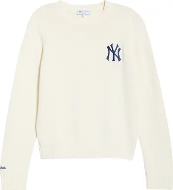 Sporty & Rich Heritage Yankees Serif Crewneck Sweater | Nordstrom | Nordstrom